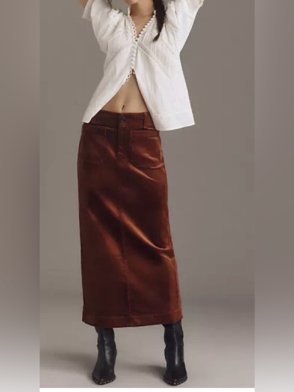 Maeve Copper Brown Maxi Skirt Size XS
